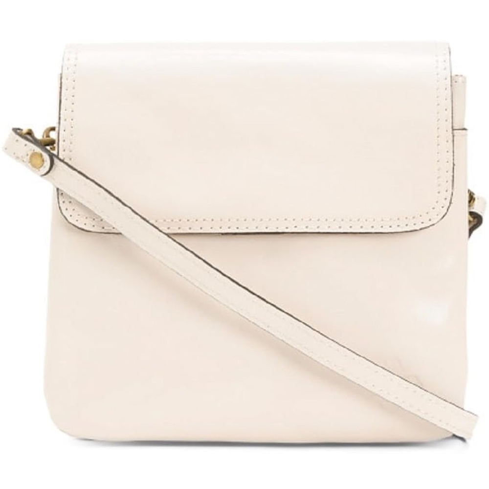 Patricia Nash Balluri Crossbody Bag Cream White Leather Flap Purse NWOT